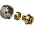 Соединитель конус аксиальный RTP, латунь 16x2,0x1/2", еврослот, желтый, 44735 1