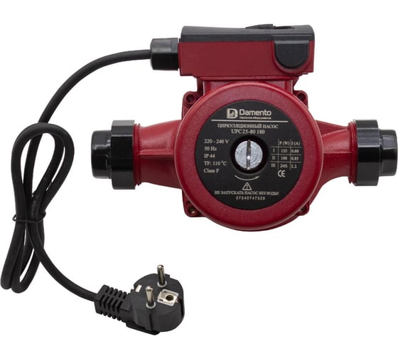 Насос циркуляционный Damento UPC 25-80, 180мм, напор 8м, 245 Вт, подключение 1" (1/4) 0281 1