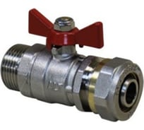 Шаровой кран Altstream под обжим нар.р. 16х1/2" бабочка 014190201