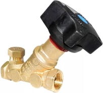 Клапан балансировочный латунный ЭФИ DN15, PN16, м-м, наклонный, Kv 2.97 м3/ч, с дренажем STAD.BY-4-15 163500130