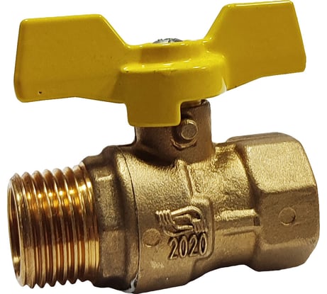 Кран шаровой муфтовый латунный НЗГА КШ-15 Газ ВхН б 00-00000392