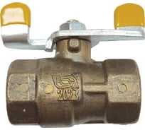 Кран шаровой муфтовый латунный НЗГА КШ-15 Газ ВхВ б 00-00000390