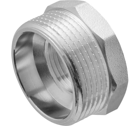 Футорка 1.1/4" х 3/4" сантехническая MPF переходник латунная никелированная наружная-внутренняя резьба ИС.072208