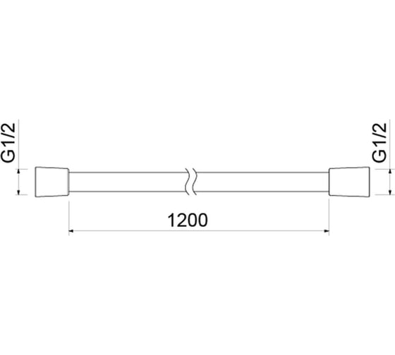 Шланг для душа Aquatek AQ2104BGM 120 см, ПВХ, шлиф. черный хром 00000139738