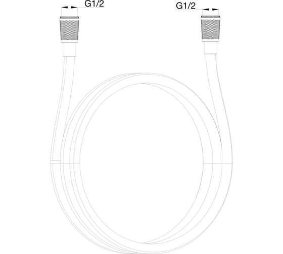 Шланг для душа Wonzon & Woghand 800 мм, черный матовый WW-RG01-800-MB
