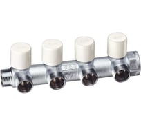 Коллектор балансировочный FAR 3/4 (НР-ВР) с 4 отв. 1/2 евроконус, хром FK 3879 341204