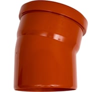 Отвод канализационный КОНТУР PP D110x15 ОРАНЖ 78400110100