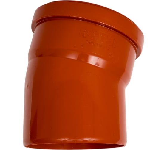 Отвод канализационный КОНТУР PP D110x15 ОРАНЖ 78400110100