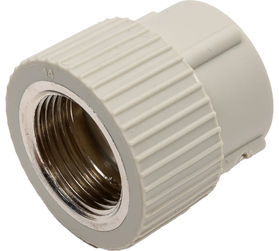 Муфта комбинированная TEBO PPR, 32мм, 1" ВР, серый 031023409 1