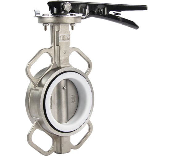 Дисковый поворотный затвор DN.ru 316L-316L-PTFE Ду125 Ру16 с рукояткой D050-01618