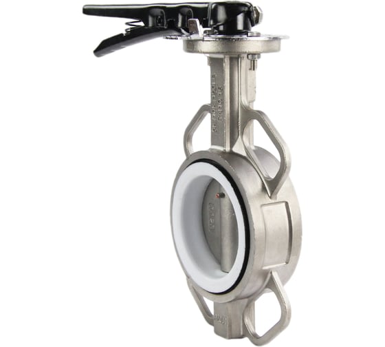 Дисковый поворотный затвор DN.ru 316L-316L-PTFE Ду125 Ру16 с рукояткой D050-01618