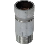 Патрубок Флексапайп +, ООО КР Ду 032, 42мм, 1" НР оц. с канавкой под грувлок, FLEXAPIPE, L 75 мм УТ0049798