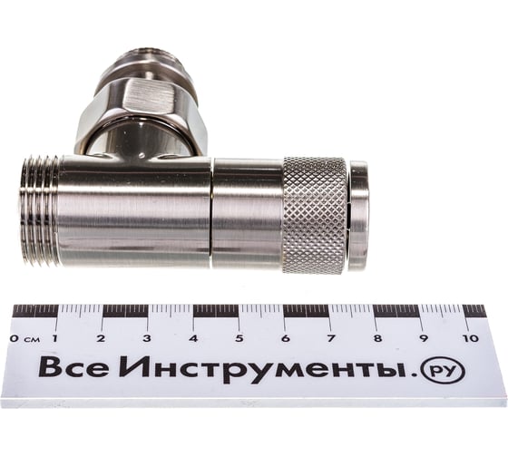 Угловой вентиль SR Rubinetterie Tondera ручная регулировка, 1/2"х3/4"E, матовый никель 0623-1500NSE0