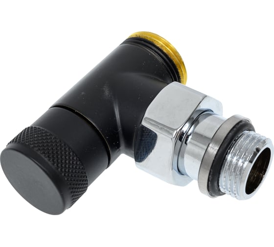 Угловой запорный вентиль SR Rubinetterie Tondera 1/2"х3/4" E, черный 0673-1500VCES