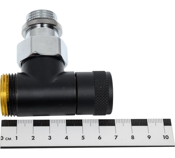 Угловой запорный вентиль SR Rubinetterie Tondera 1/2"х3/4" E, черный 0673-1500VCES