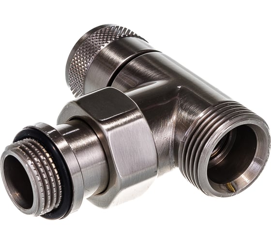 Угловой запорный вентиль SR Rubinetterie Tondera 1/2"х3/4" E, матовый никель 0673-1500NSE0
