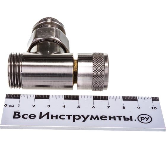 Угловой запорный вентиль SR Rubinetterie Tondera 1/2"х3/4" E, матовый никель 0673-1500NSE0