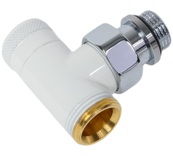 Угловой запорный вентиль SR Rubinetterie Tondera 1/2"х3/4" E, белый 0673-1500VCEA