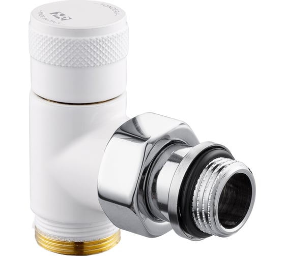 Угловой запорный вентиль SR Rubinetterie Tondera 1/2"х3/4" E, белый 0673-1500VCEA