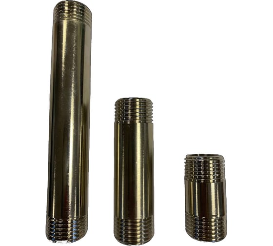 Удлинитель DOUBLE-LIN с наружной резьбой 1/2", латунный никелированный, 50 мм LL6150(1/2"-50) 1
