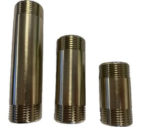 Удлинитель DOUBLE-LIN с наружной резьбой 3/4", латунный никелированный, 100 мм LL6150(3/4"-100)
