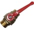 Кран шаровой муфтовый латунный НЗГА КШ-25 Вода НхН р 00-00000420 2