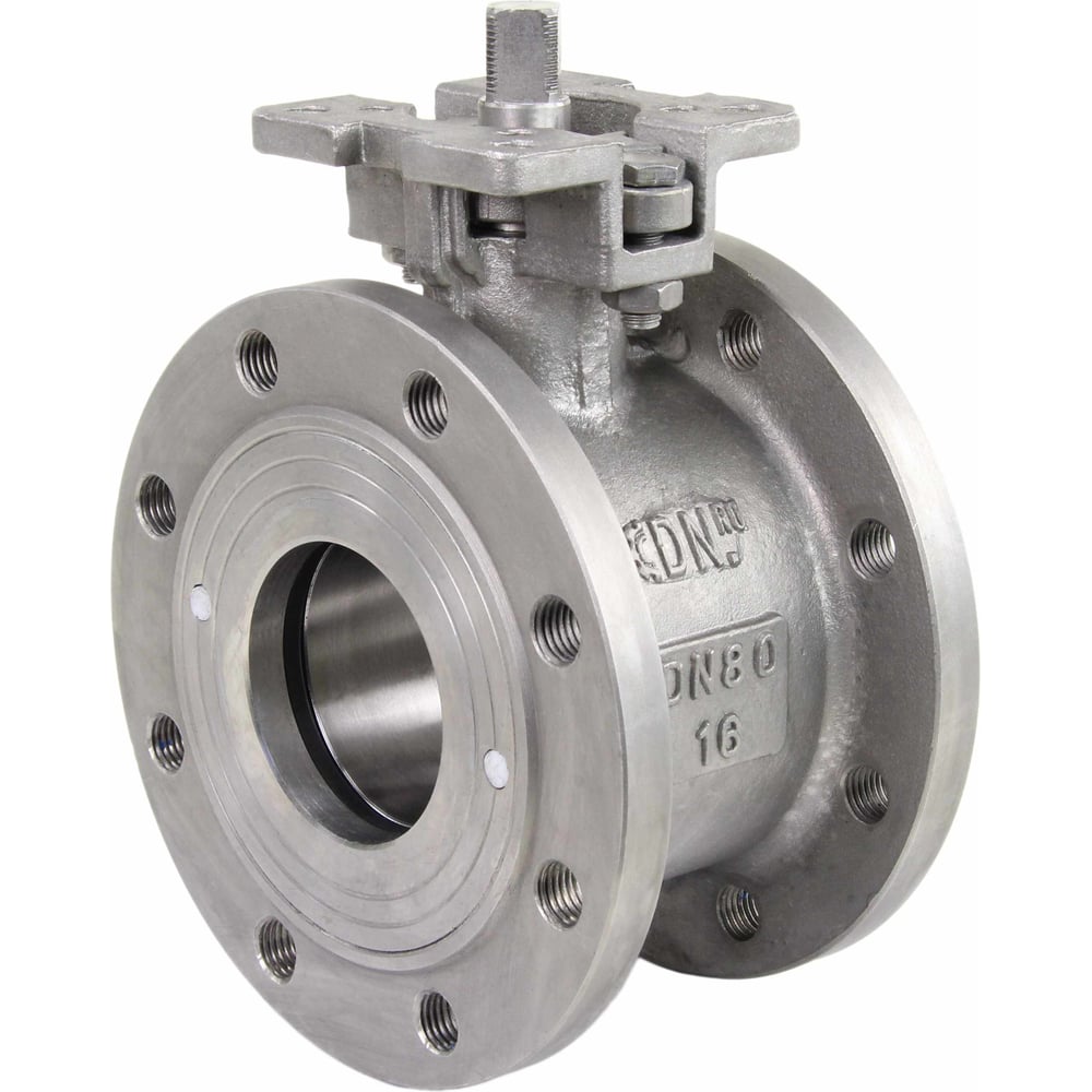 Шаровой кран DN.ruКШмФП.316.200 Ду80 Ру16, с ISO-фланцем и голым штоком ...