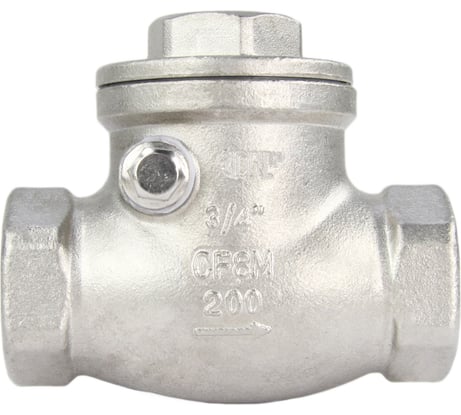 Клапан обратный SCV-316 3/4″ Ду20 DN.ru Ру16 муфтовый, поворотный, нержавеющая сталь D100-00494