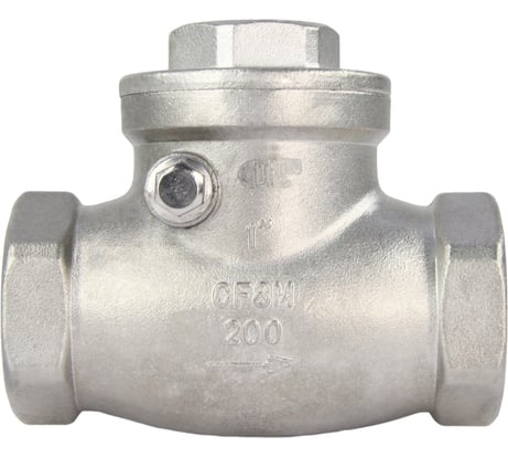 Клапан обратный SCV-316 1″ Ду25 DN.ru Ру16 муфтовый, поворотный, нержавеющая сталь D100-00495