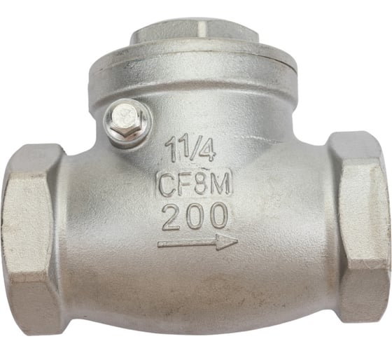 Обратный клапан DN.ru поворотный SCV-316 1 1/4″ Ду32 Ру16 нержавеющая сталь SS316 муфтовый D100-00496