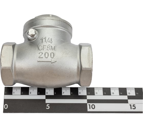 Обратный клапан DN.ru поворотный SCV-316 1 1/4″ Ду32 Ру16 нержавеющая сталь SS316 муфтовый D100-00496