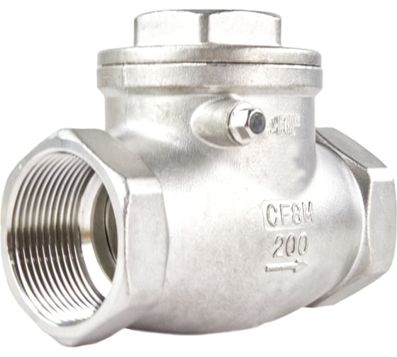 Клапан обратный поворотный DN.ru SCV-316 3 1/2″ Ду65 Ру16 нержавеющая сталь SS316 муфтовый D100-00499