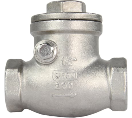 Клапан обратный SCV-316 1/2″ Ду15 DN.ru Ру16 муфтовый, поворотный, нержавеющая сталь D100-00493