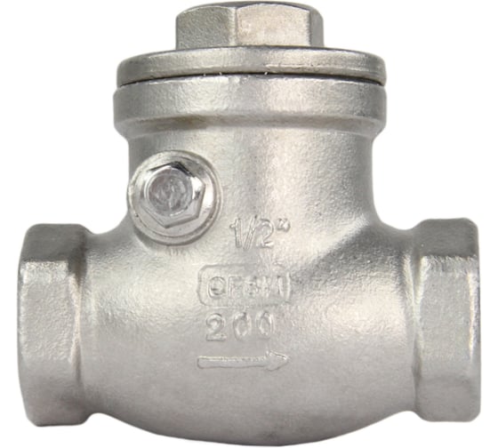 Обратный клапан DN.ru поворотный SCV-316 1/2″ Ду15 Ру16 нержавеющая сталь SS316 муфтовый D100-00493 1