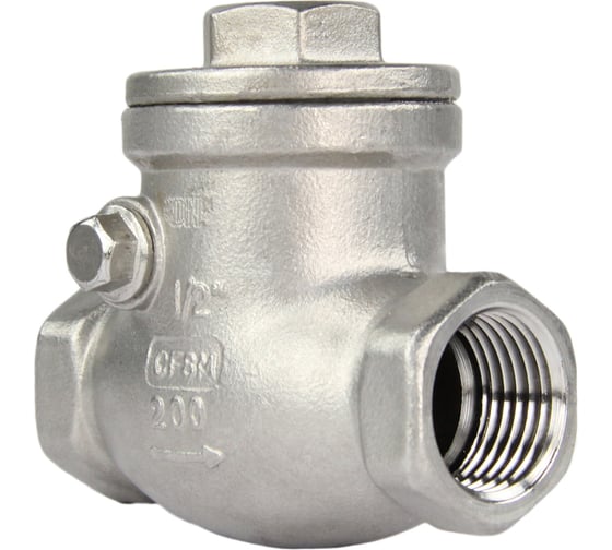 Обратный клапан DN.ru поворотный SCV-316 1/2″ Ду15 Ру16 нержавеющая сталь SS316 муфтовый D100-00493