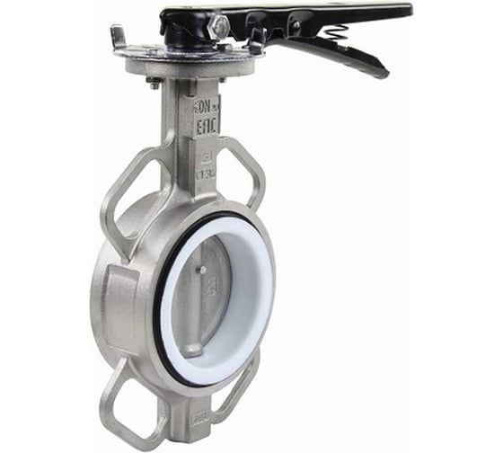 Дисковый затвор DN.ru 316L-316L-PTFE Ду80 Ру16, нержавеющая сталь, PTFE ...