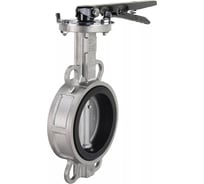 Затвор дисковый поворотный DN.ru 316L-316L-NBR Ду150 Ру16 с рукояткой D050-01468