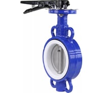 Поворотный затвор DN.ru WCB-316L-PTFE Ду250 Ру16, углеродистая сталь, PTFE, с ручкой D050-02331