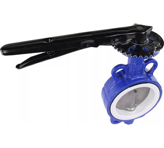 Поворотный затвор DN.ru WCB-316L-PTFE Ду250 Ру16, углеродистая сталь, PTFE, с ручкой D050-02331