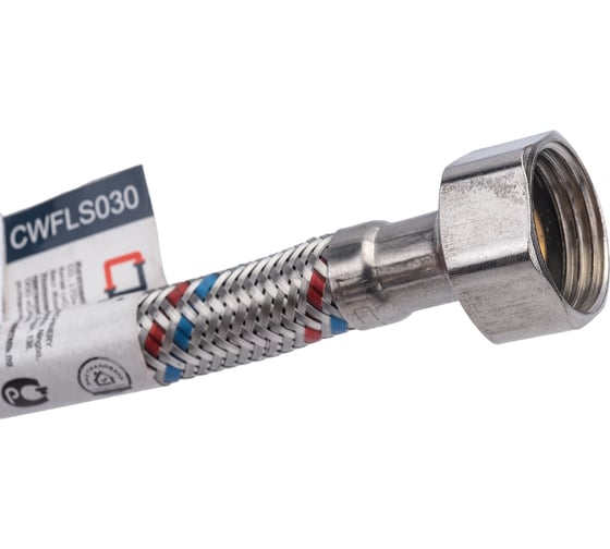 Подводка для смесителей СТМ сталь, 1/2xM10x30 см., длинный штуцер CWFLS030