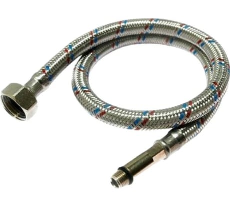 Подводка для смесителей СТМ сталь 1/2xM10x120 см., длинный штуцер CWFLS120