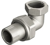 Угловой сгон американка ELSEN НВ, 1, 1, TIN латунь, с плоским уплотнением EBF27.10T