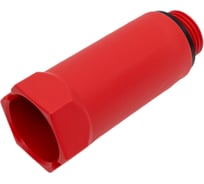 Заглушка удлиненная Heisskraft 20x1/2" НР, красная, 10 шт 24120
