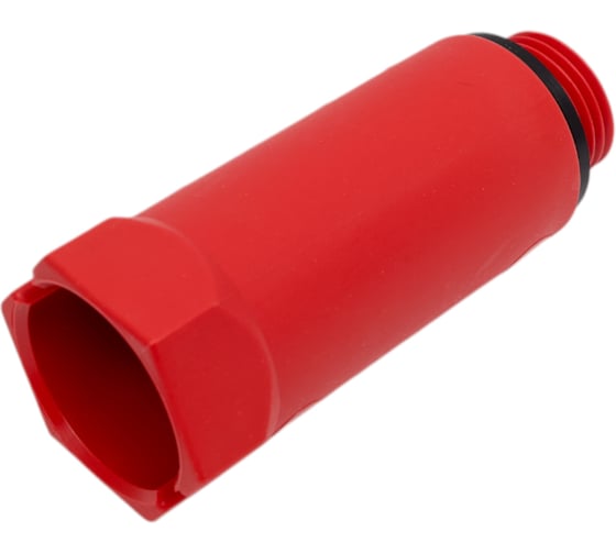 Заглушка удлиненная Heisskraft 20x1/2" НР, красная, 10 шт 24120