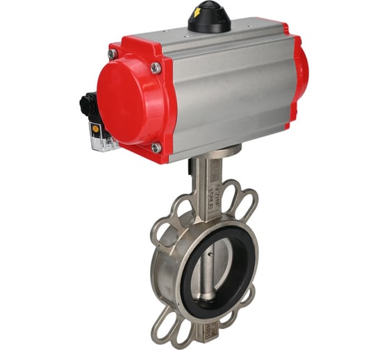 Затвор DN.ru 316L-316L-PTFE Ду300 Ру16 с пневмоприводом, пневмораспределителем D050-01679