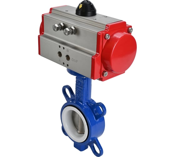 Затвор DN.ru WCB-316L-PTFE Ду250 Ру16 с пневмоприводом D050-02332