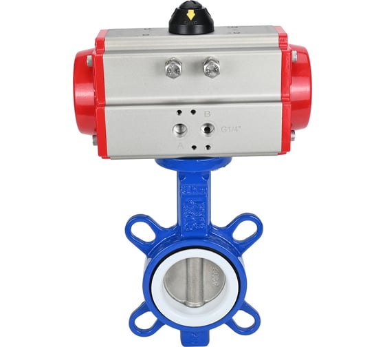 Затвор DN.ru WCB-316L-PTFE Ду250 Ру16 с пневмоприводом D050-02332