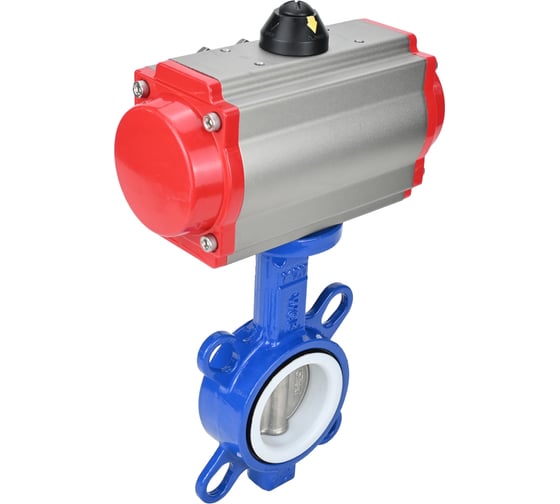 Затвор DN.ru WCB-316L-PTFE Ду125 Ру16 с пневмоприводом D050-02285 1