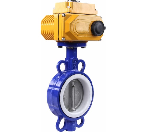 Затвор DN.ru дисковый wcb-316l-ptfe Ду150 Ру16, углер. сталь, электропривод 060 24В D050-02308 1