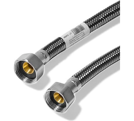 Подводка для воды Doron с оплетением из нержавейки и фибро-нейлона, 1/2 г/г, 150 см 014404